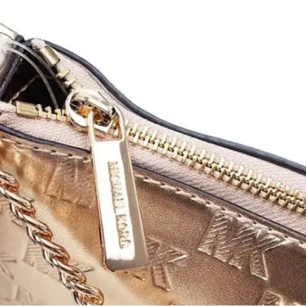 Michael Kors jet set travel pouchette pale gold